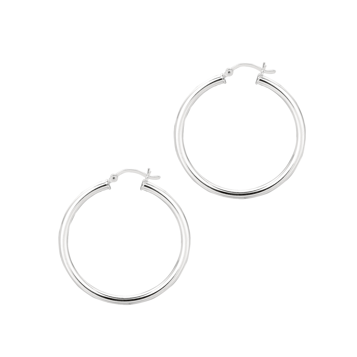 Sterling Silver 35mm Hoop Earrings