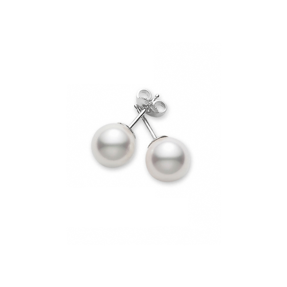 Mikimoto 18k White Gold Akoya Pearl Studs