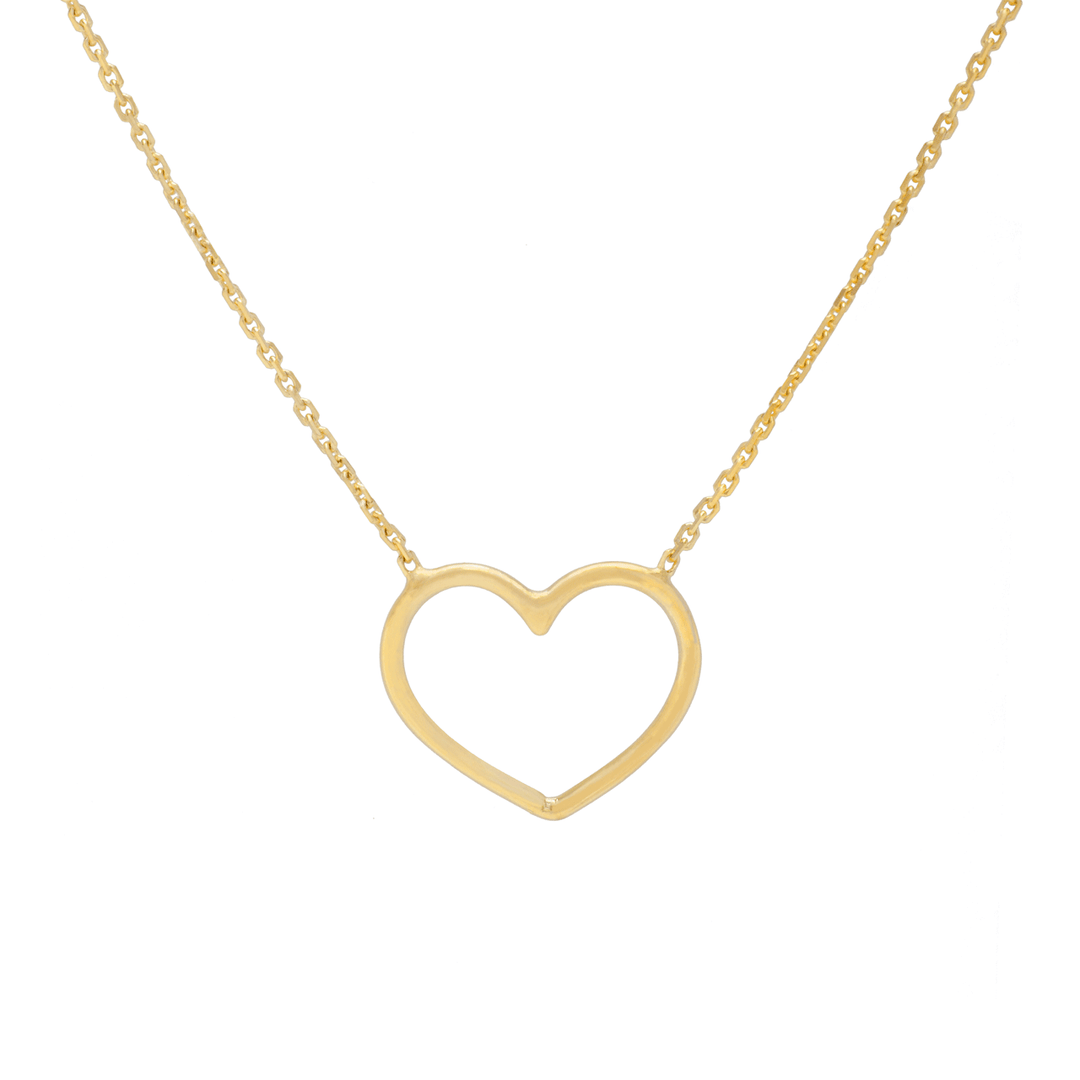 14k Yellow Gold Heart Necklace