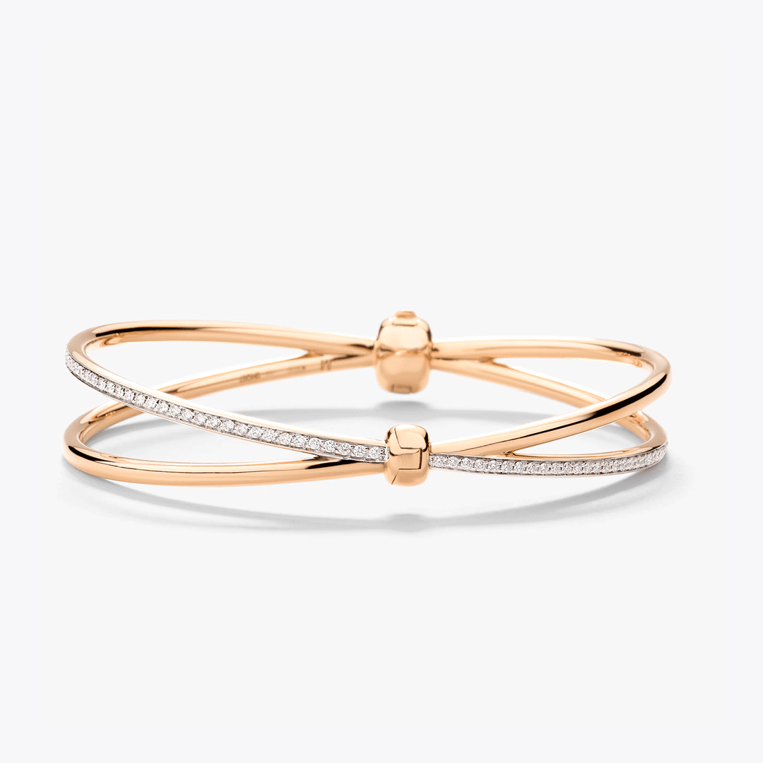Pomellato Together 18k Rose Gold Diamond Bangle