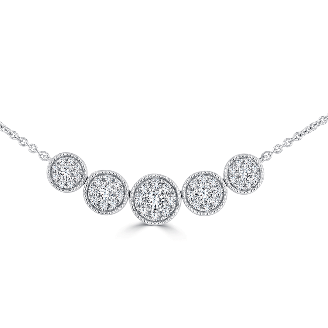 Celestial 14k Gold and Diamond .42 Total Weight Necklace