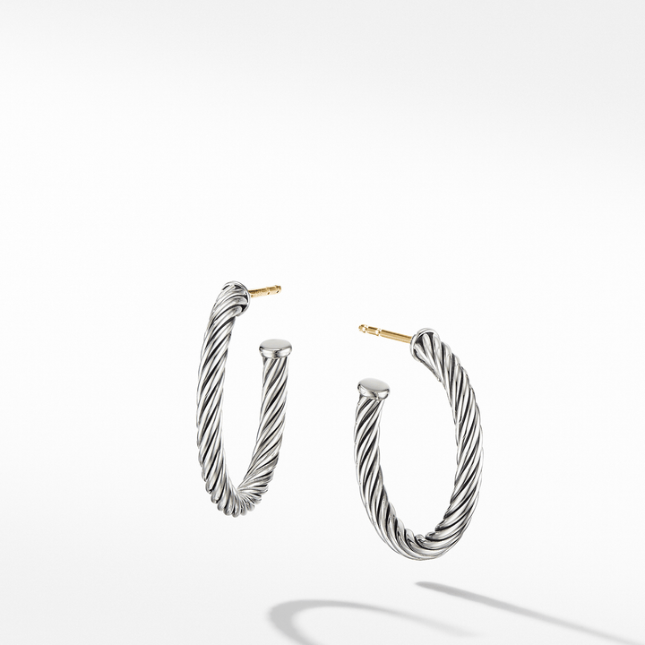 David Yurman Cable Collection Small Cable Hoop Earrings