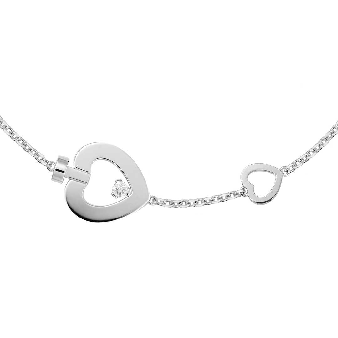 Fred Pretty Woman 18k White Gold and Diamond Heart Bracelet, Exclusively at Hamilton Jewelers