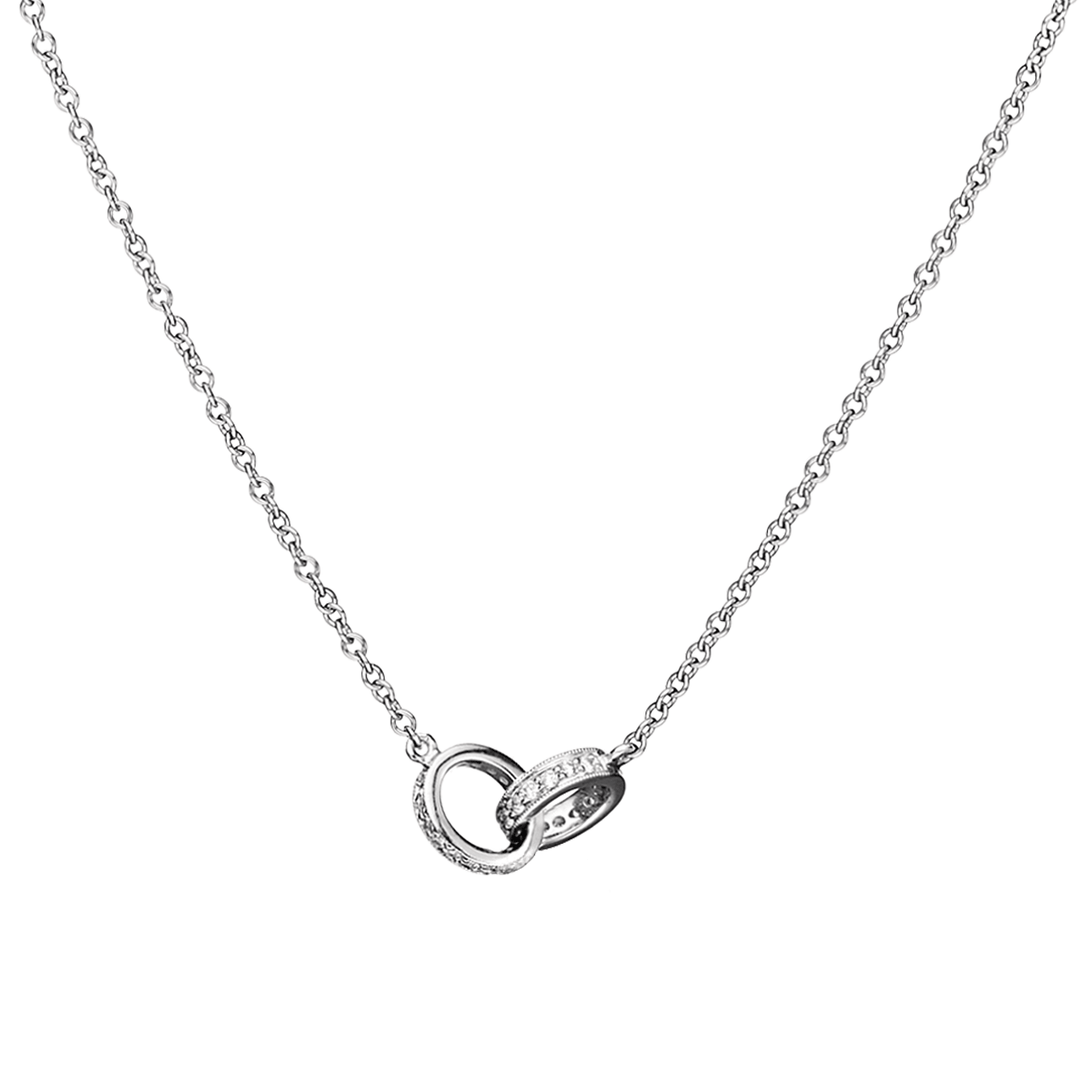 Hamilton Eternity 18k Gold and Diamond .64 Total Weight 18 Inch Necklace