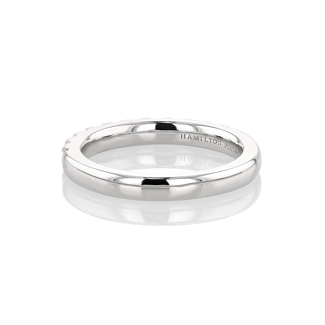 Hamilton Lisette Collection Platinum and 0.50 Total Weight Diamond Half Way Band
