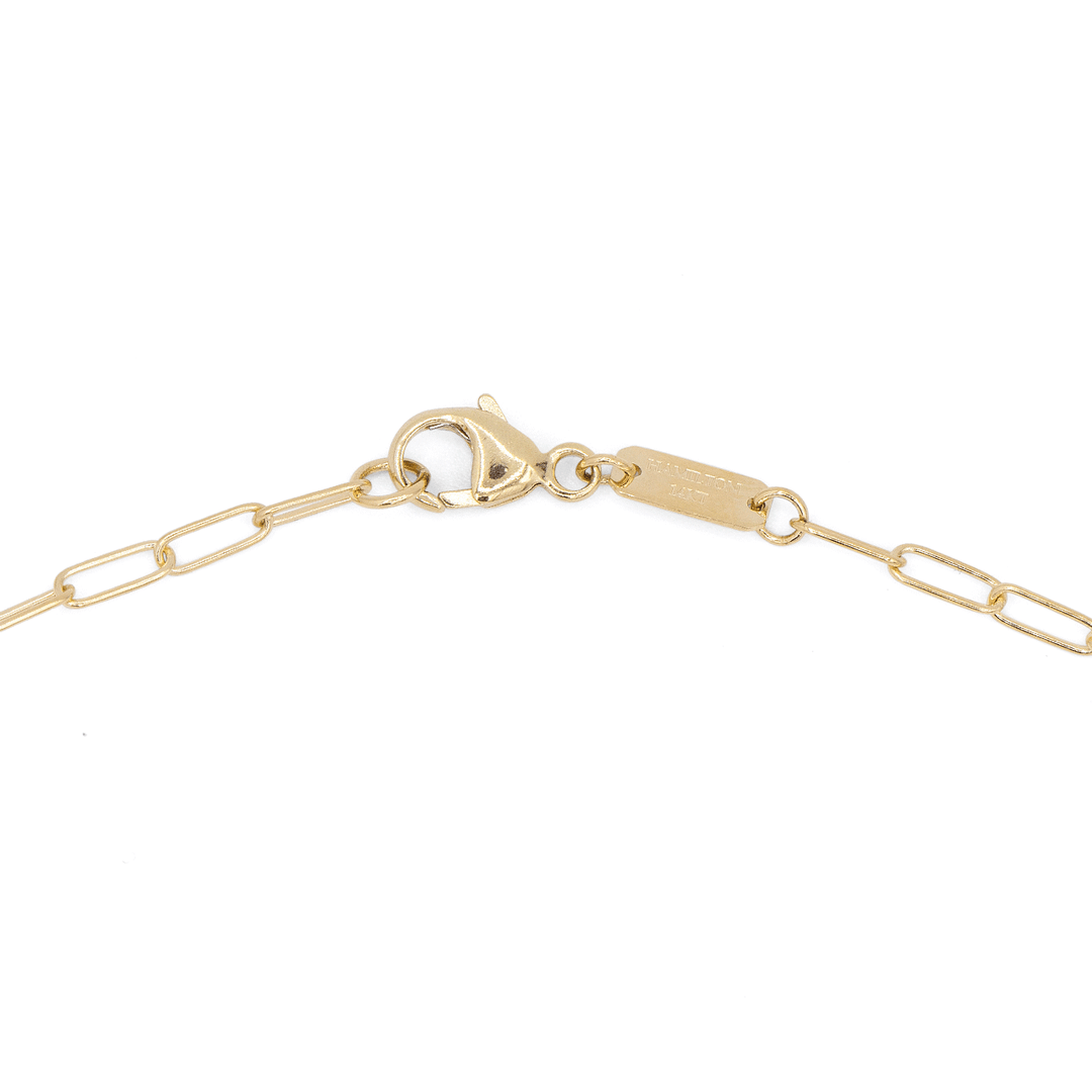 Hamilton Collectons 14k Yellow Recycled Gold Extra Small 2.2mm Long Link Chain 18 Inch Necklace