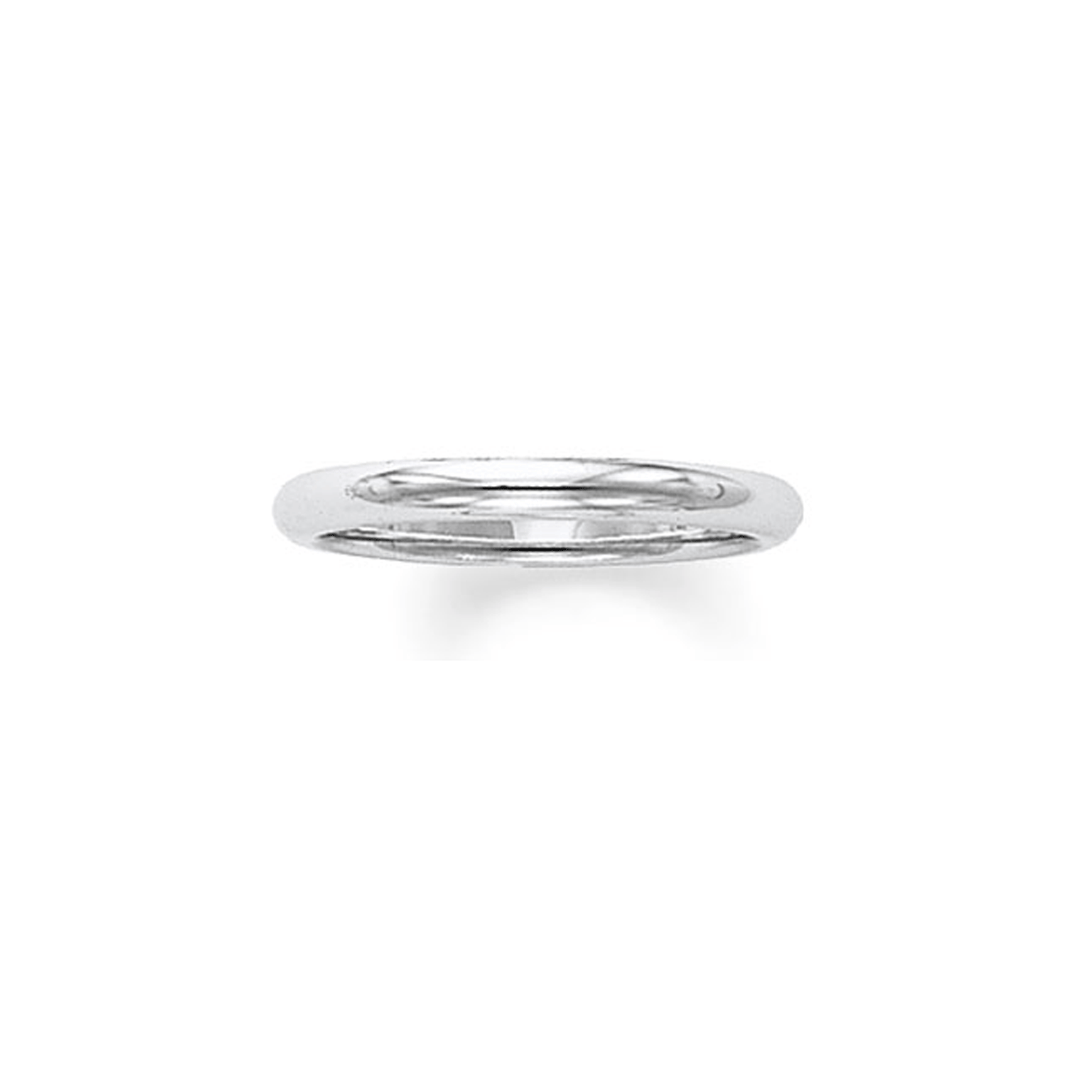 18k White Recycled Gold 2.5mm Comfort Fit Wedding Band
