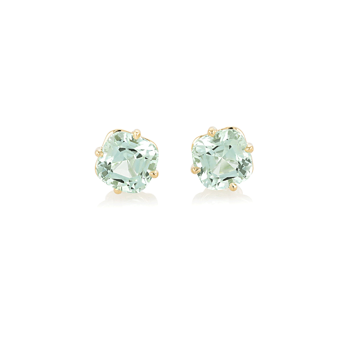Hamilton Caroline Collection 18k Yellow Gold and Mint Tourmaline Stud Earrings