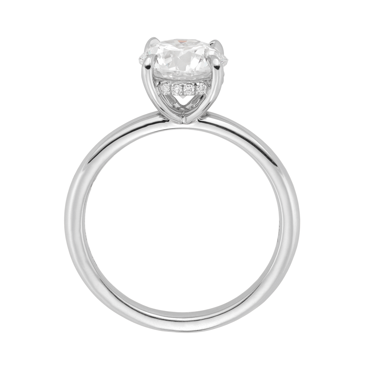 Hamilton Silhouette Collection Platinum and Diamond Mounting Ring