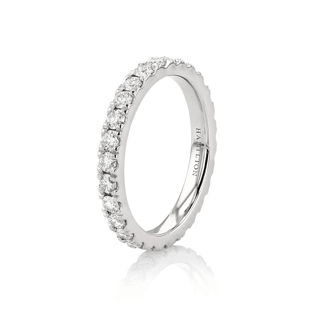 Hamilton Lisette Collection 18k White Gold and 1.10 Total Weight Diamond Eternity Band