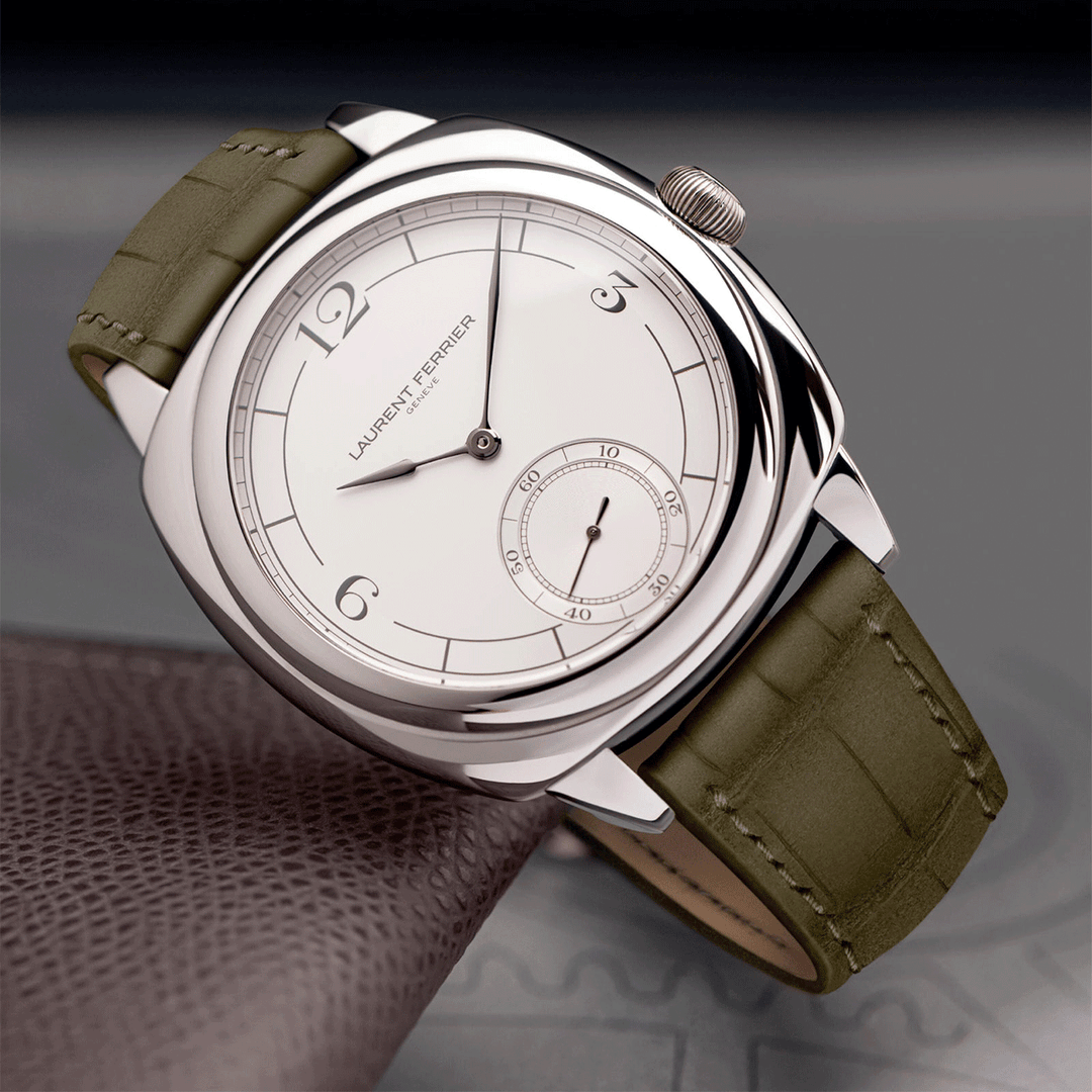 Laurent Ferrier Square Micro‑Rotor Retro Silvery White LCF013.AC.G3N