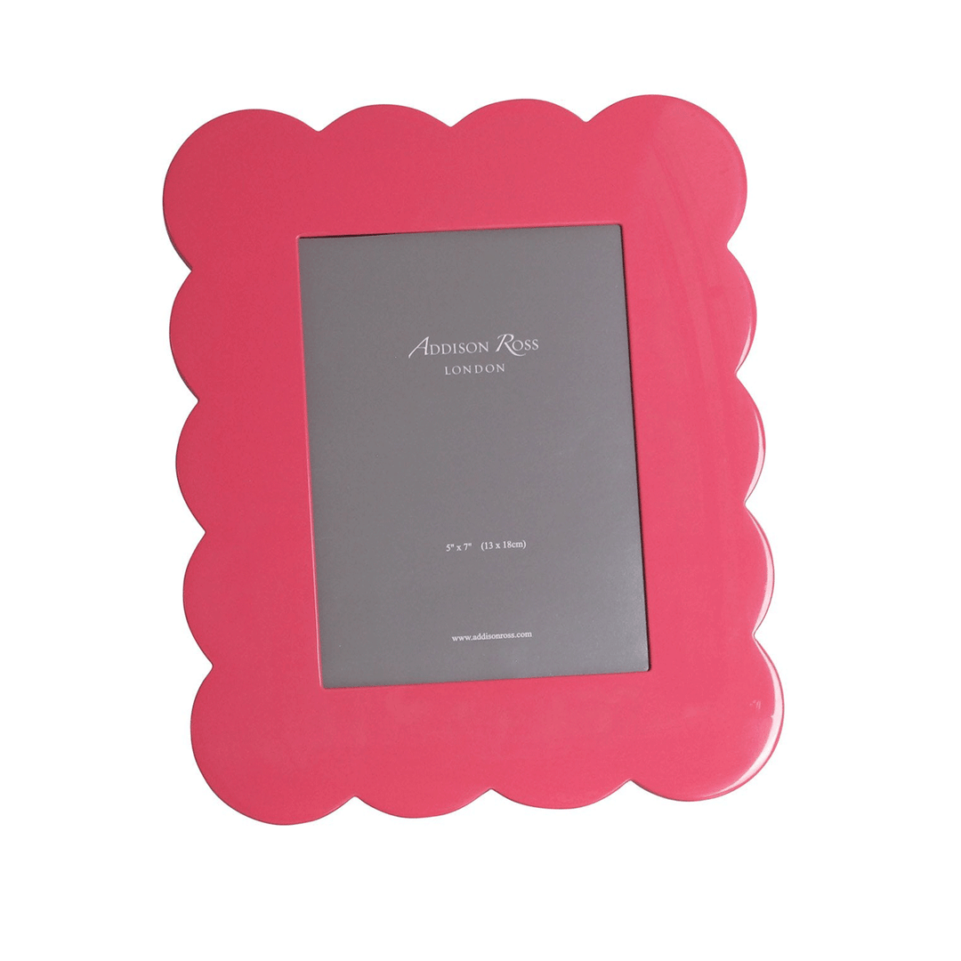 Pink Scalloped Lacquer 5 x 7 Frame