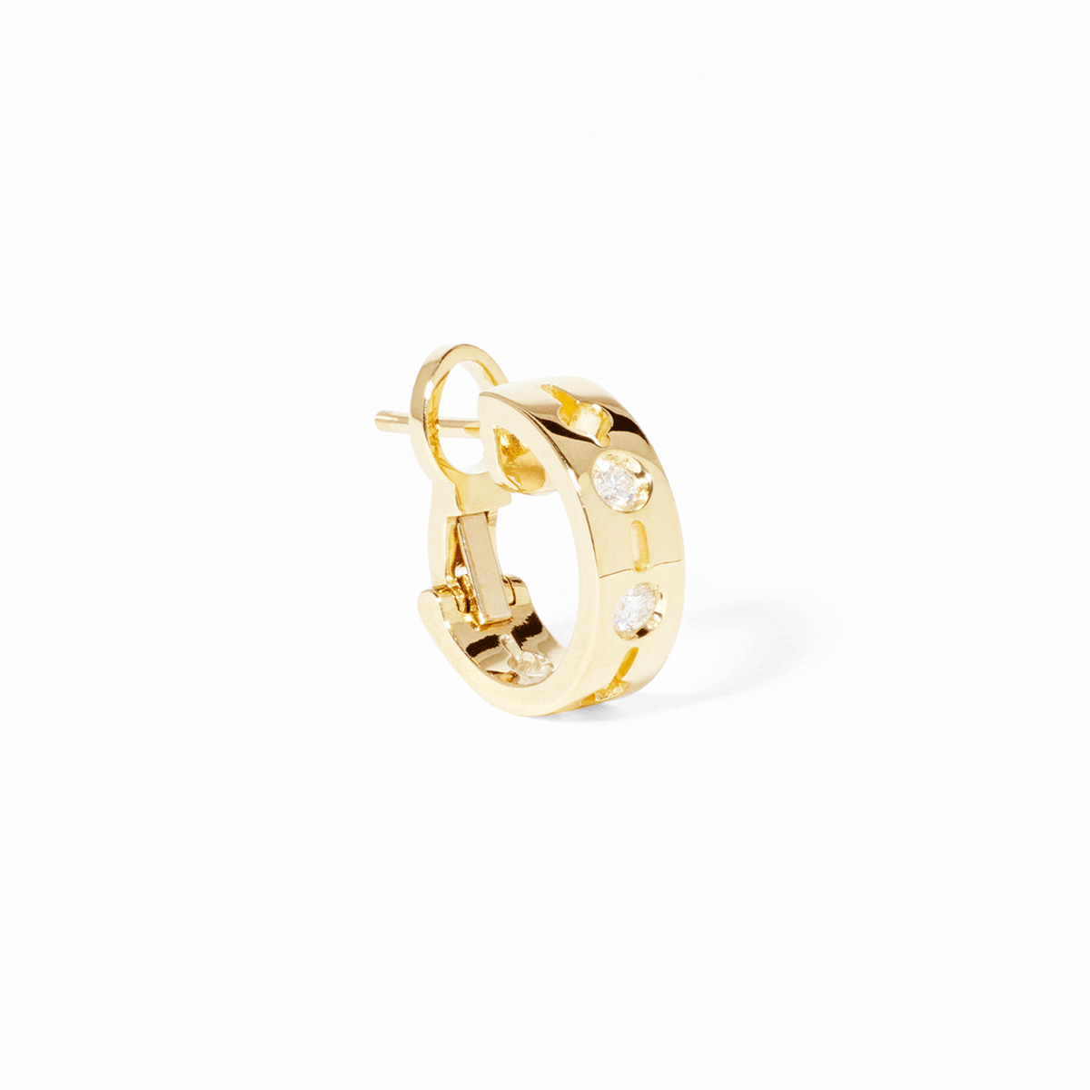 Dinh Van Pulse 18k Yellow Gold and Diamond Single Hoop