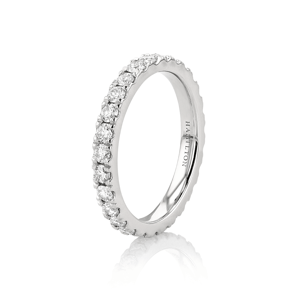 Hamilton Lisette Collection 18k White Gold and 1.10 Total Weight Diamond Eternity Band