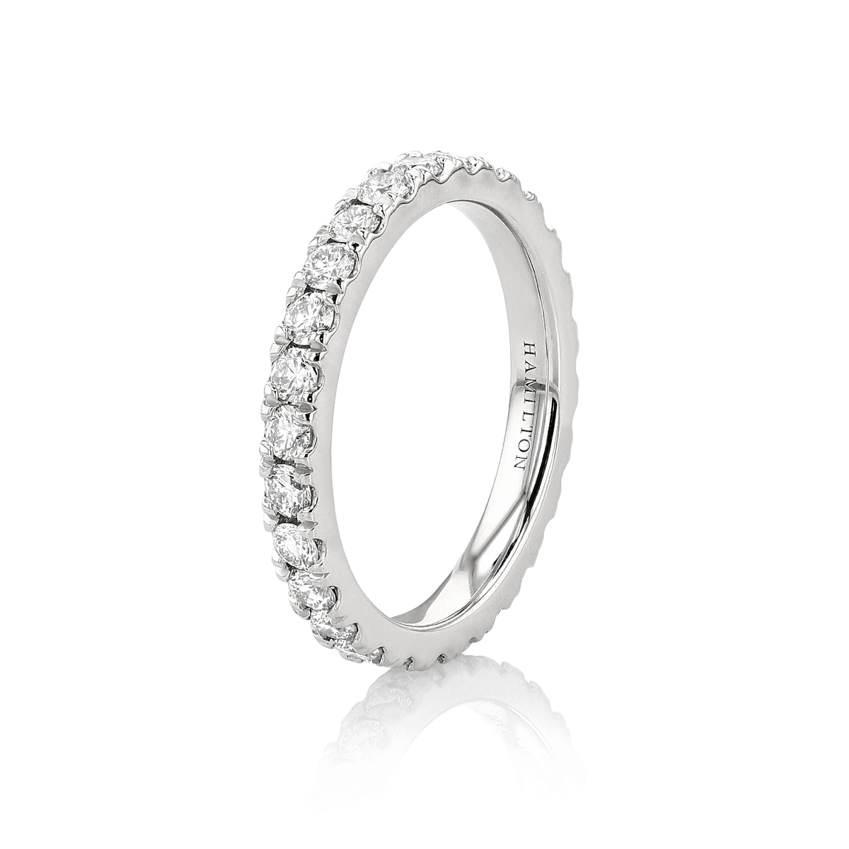 Hamilton Lisette Collection 18k White Gold and 1.10 Total Weight Diamond Eternity Band