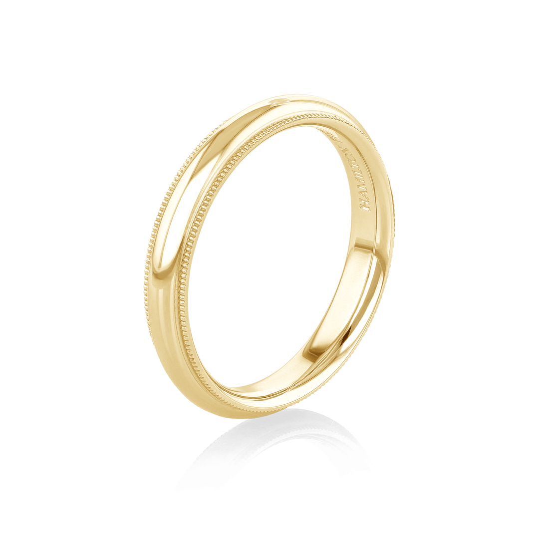 Hamilton Collection 14k Recycled Gold 4mm Milgrain Comfort Fit Wedding Band