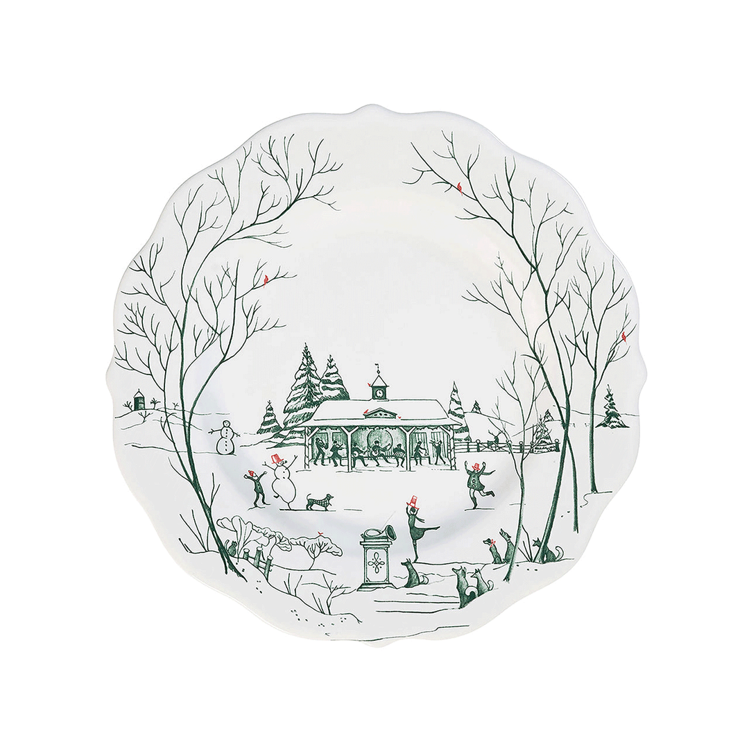 Juliska  Country Estate Winter Frolic Dessert/Salad Plate - Evergreen