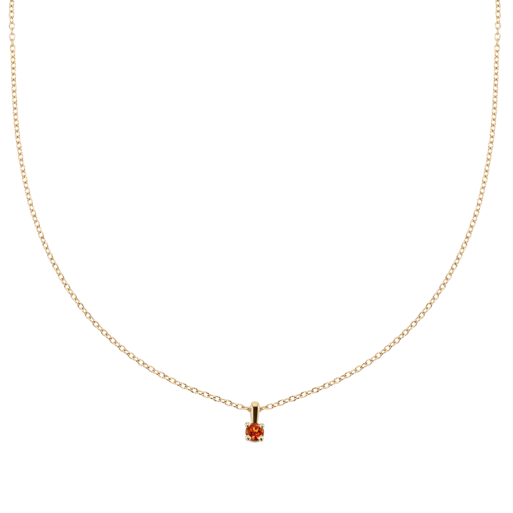 14k Yellow Gold and Citrine Birthstone Pendant