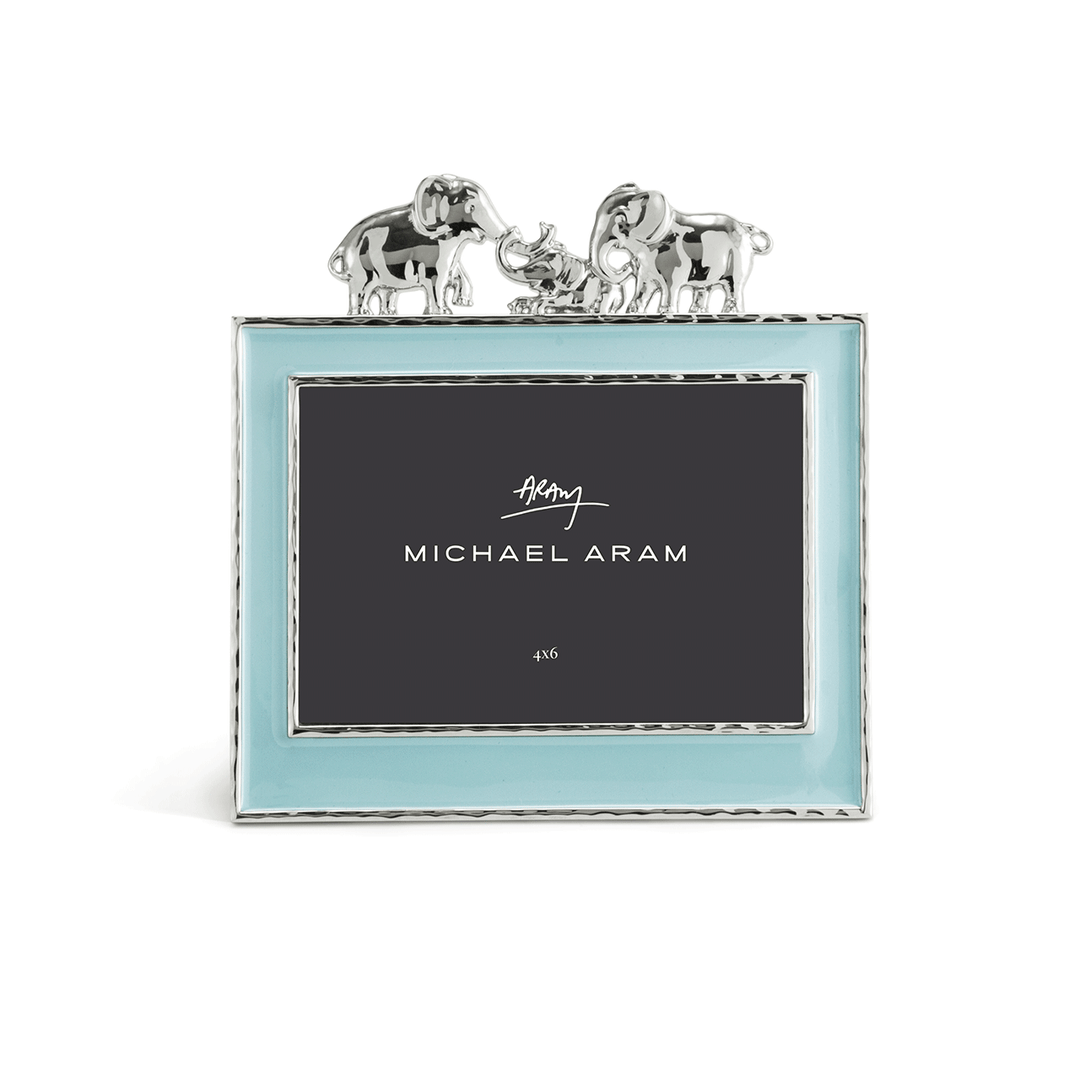 Michael Aram Blue Enamel Elephant 4x6 Frame