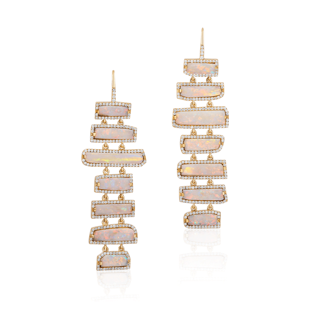 Goshwara G-One 18k Gold and Opal Earrings