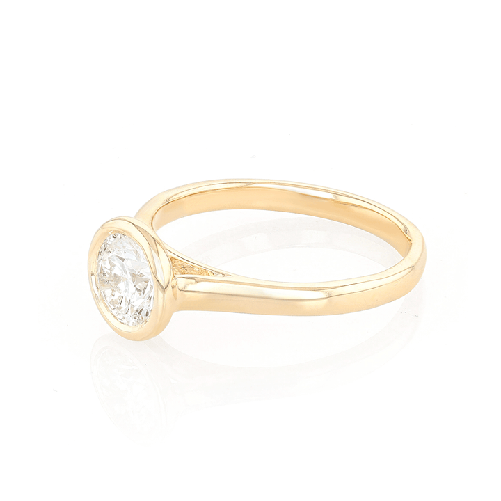 14k Yellow Gold and 1.01CT Total Weight Diamond Ring
