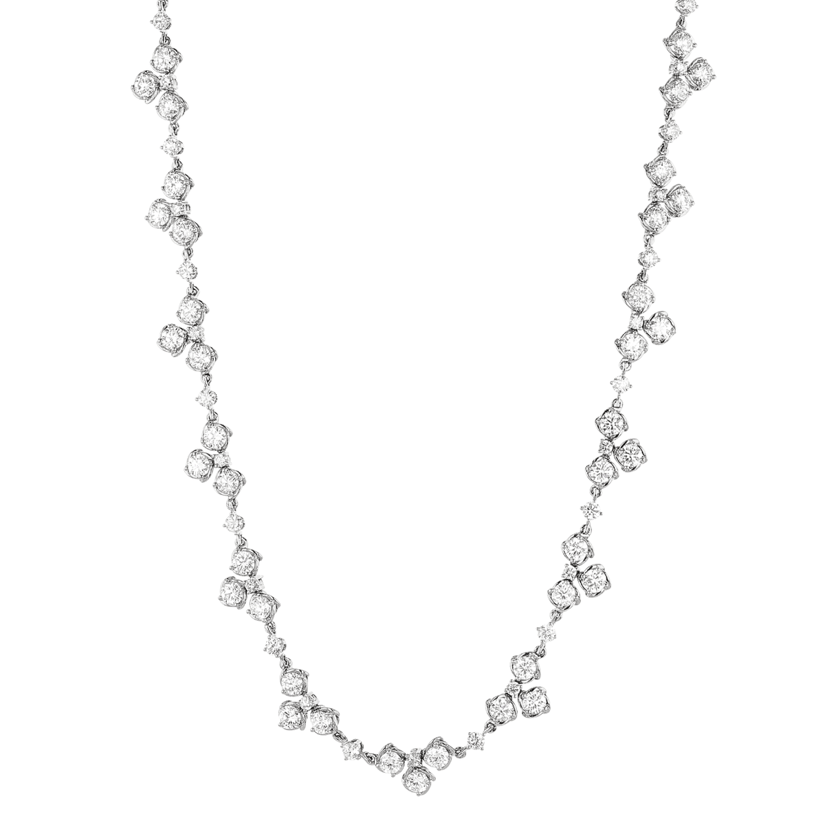 Hamilton Duet 18k White Gold 13.06ct Diamond Necklace