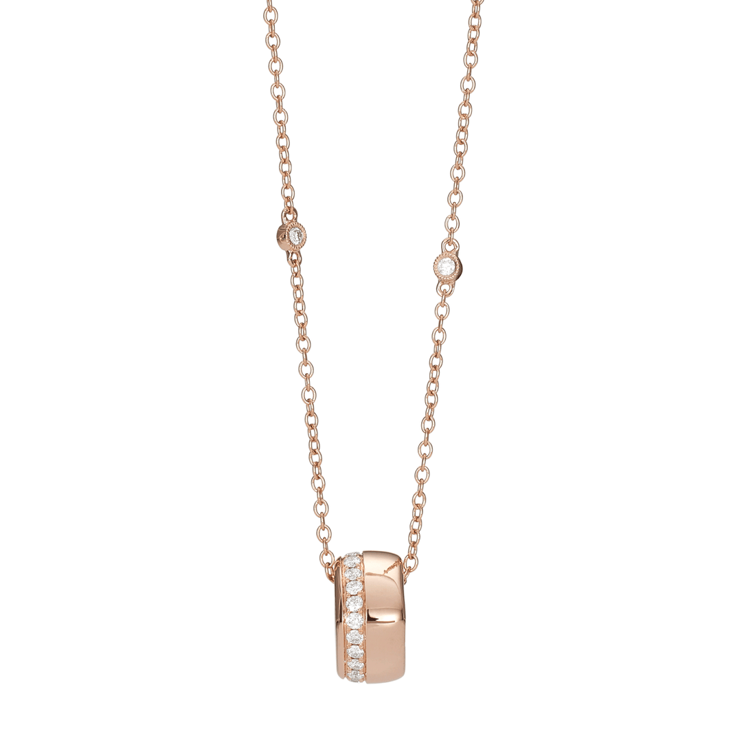 Mercer 18k Rose Gold and Diamond .34 Total Weight Pendant