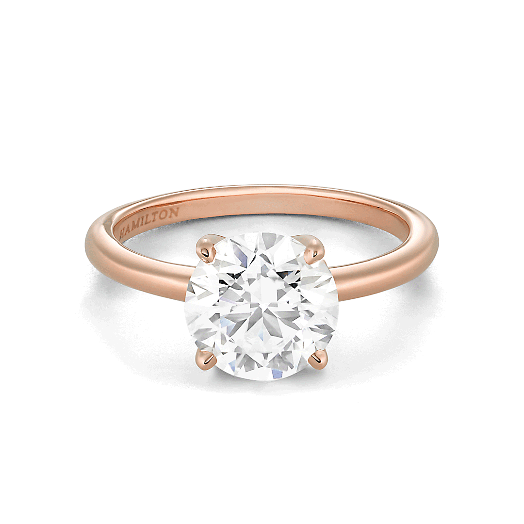 Hamilton Select Collection 14k Rose Gold and 2.00 Total Weight Diamond Engagement Ring
