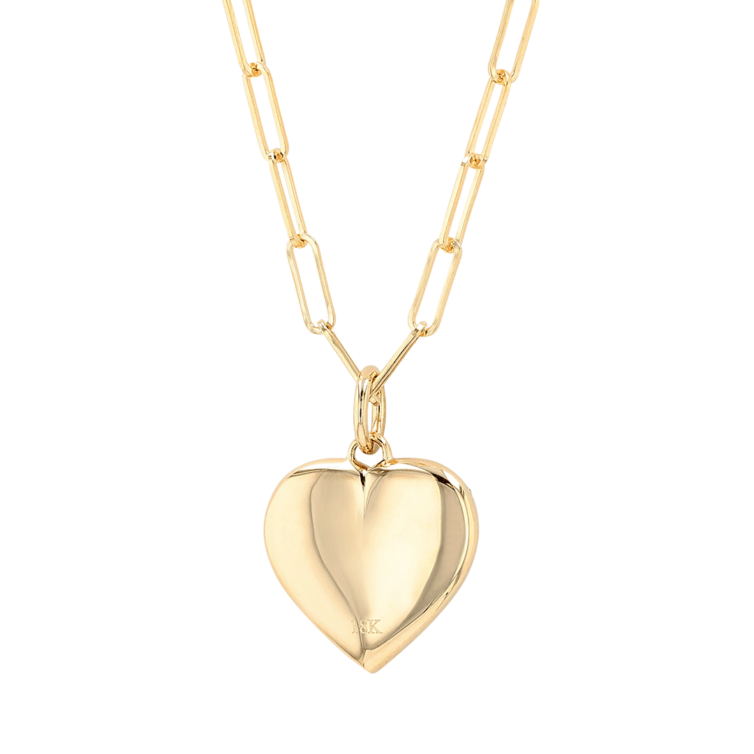 Hamilton Collection 18k Yellow Gold Heart and Diamond .24 Total Weight Pendant with Chain