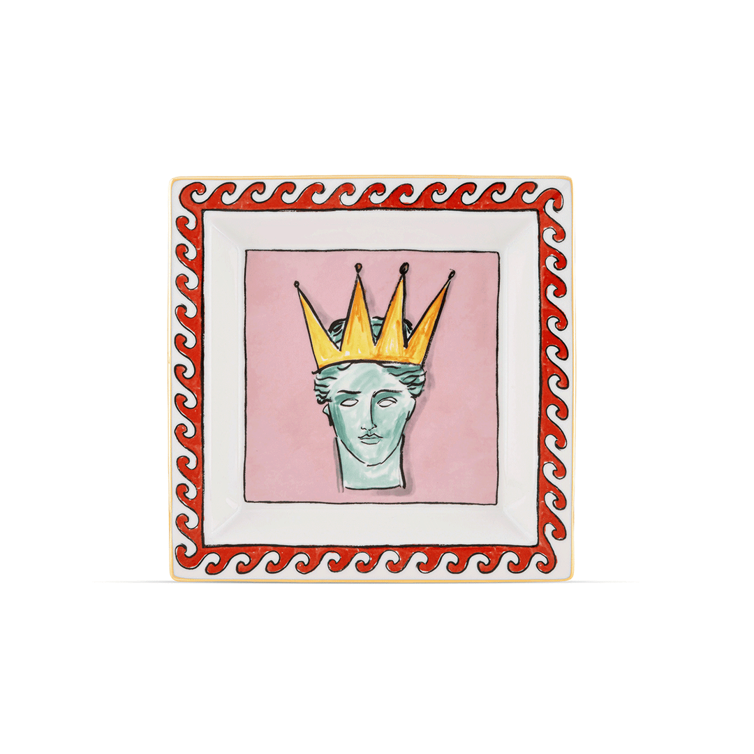 Ginori 1735 Il Viaggio Di Nettuno Pink Change Tray