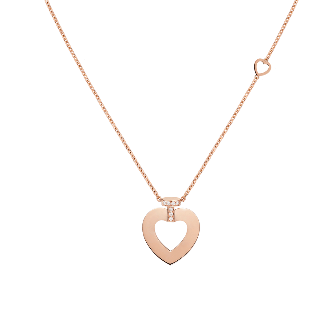 FRED Pretty Woman 18k Rose Gold and Diamond MM Heart Pendant, Exclusively at Hamilton Jewelers