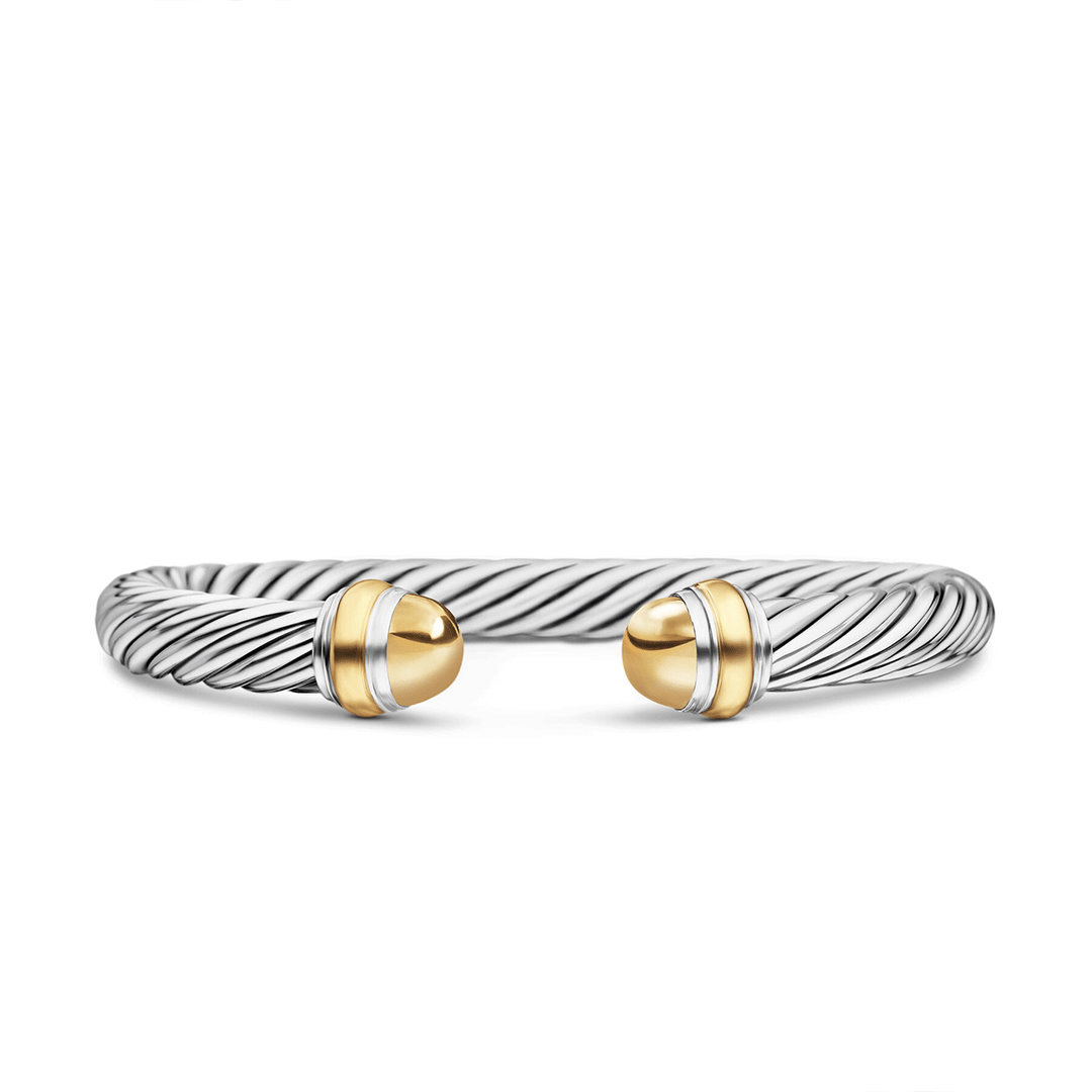 David Yurman Cable Classic Collection Bracelet with 14k Yellow Gold