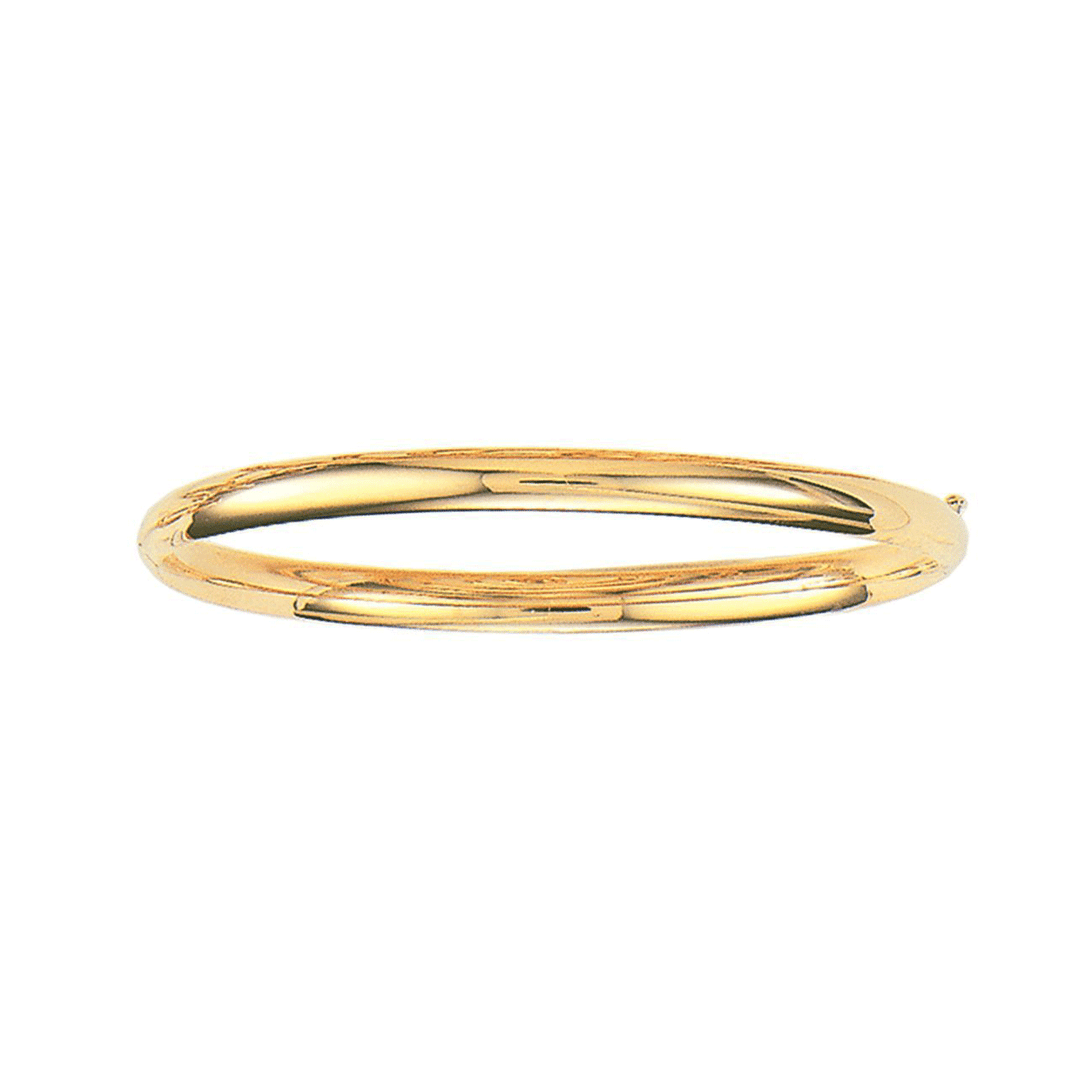 Hamilton Collection Classic 14k Yellow Gold 5mm Bangle Bracelet