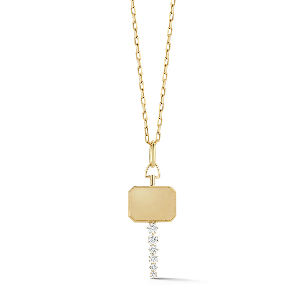 Jade Trau Catherine 18k Yellow Gold Key Charm
