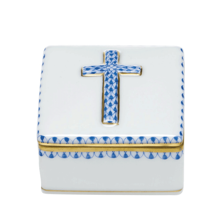 Herend Blue Prayer Box