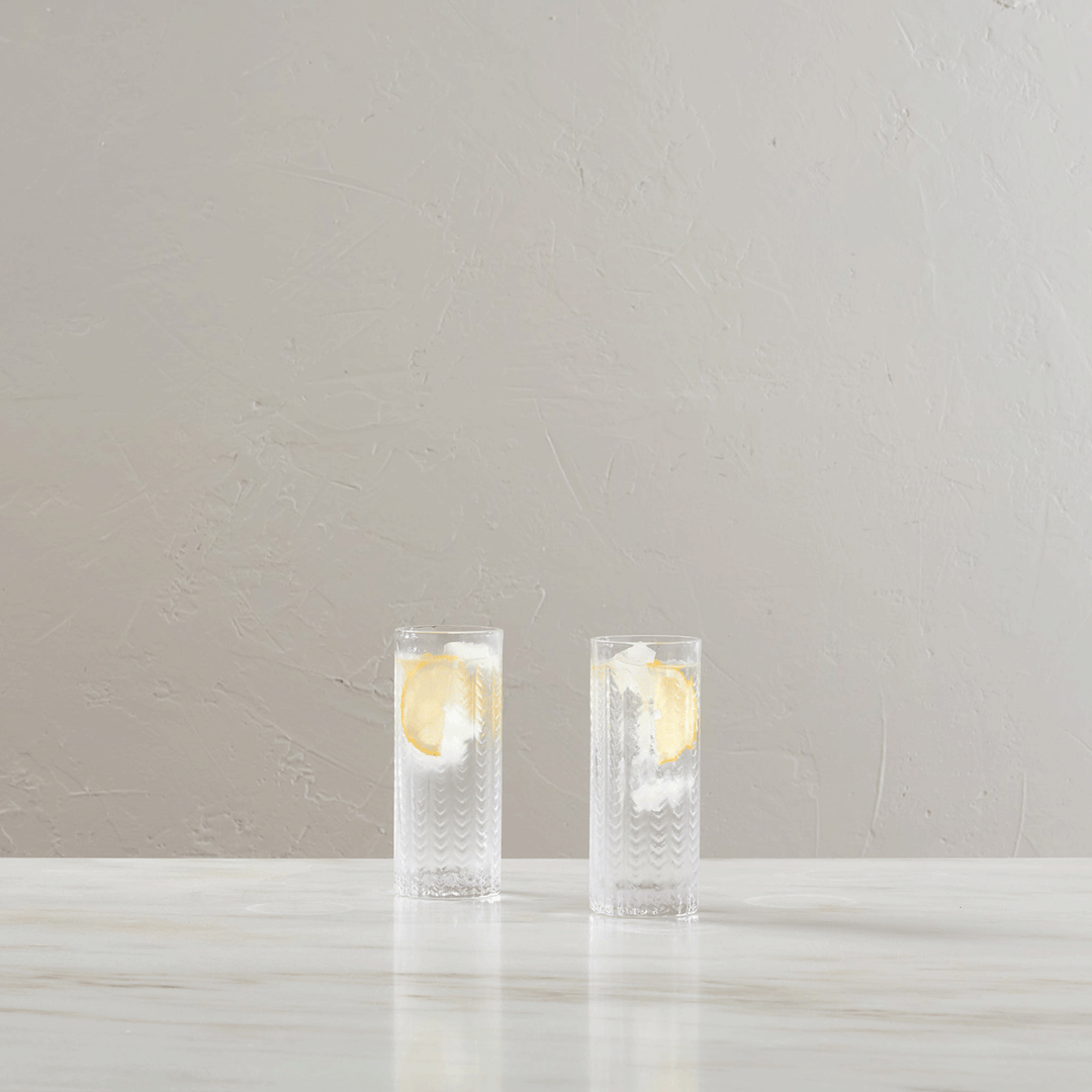 Simon Pearce Greenwich Collins Glass, Set of 2