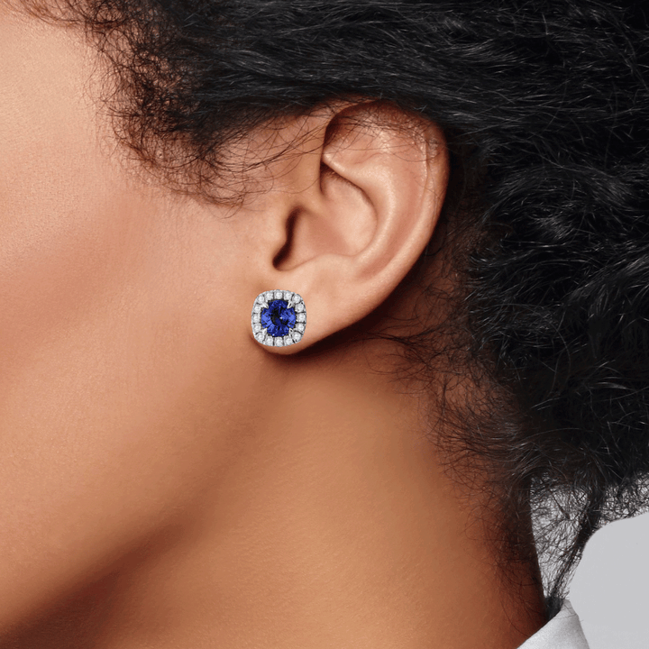 Lisette 18k Gold and 1.65 Total Weight Sapphire Studs