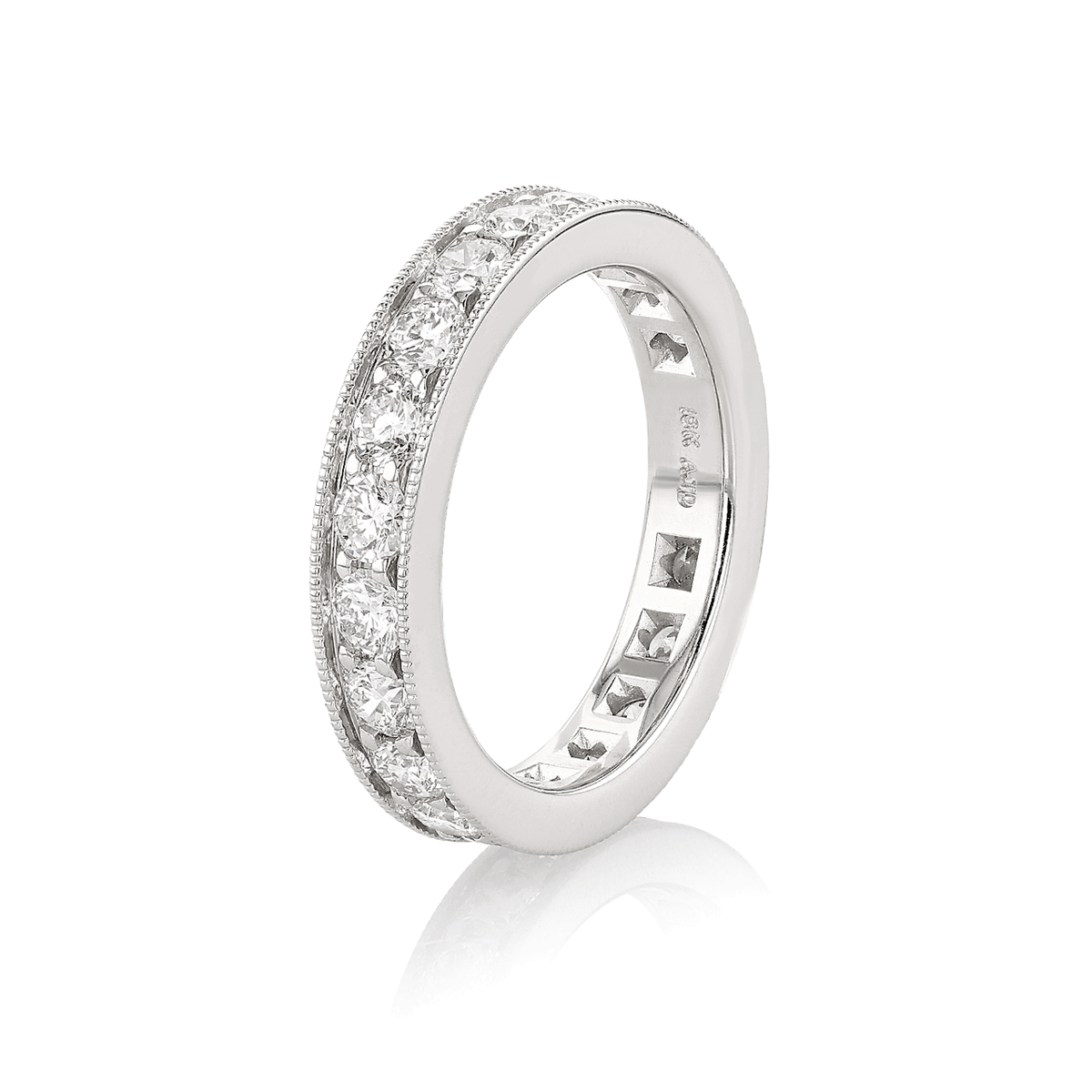 18k White Gold and 2.41 Total Weight Diamond Eternity Band