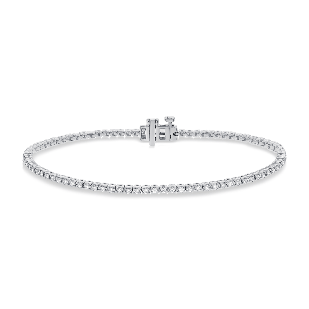 Hamilton Select Collection 14k Gold Natural Diamond Line Bracelet