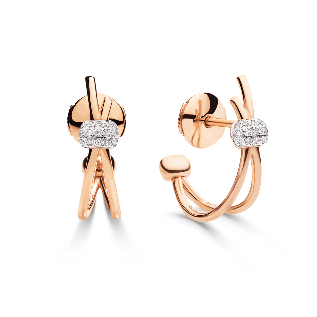 Pomellato Together 18k Rose Gold Diamond Earrings