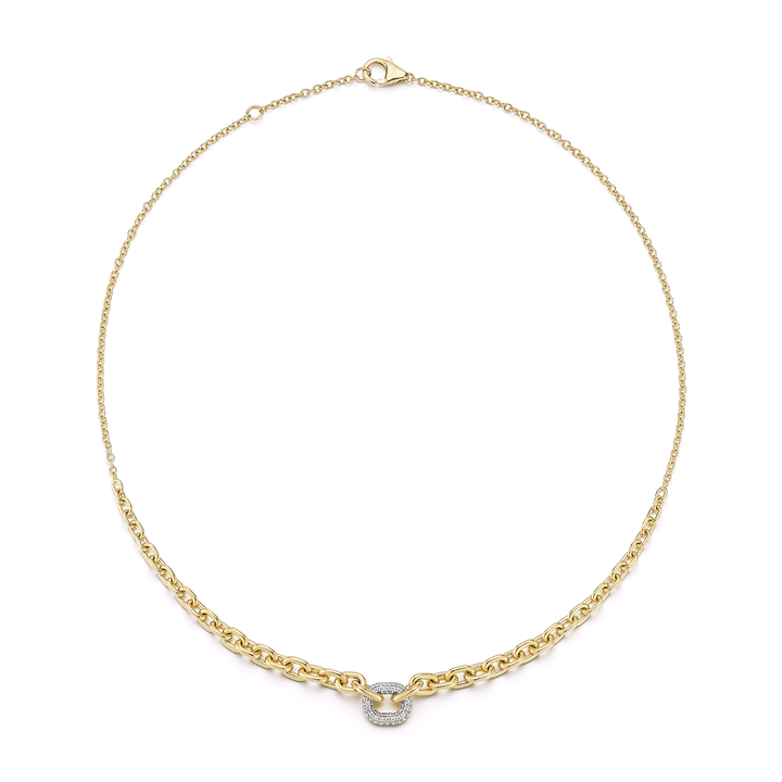 Walters Faith Morrell 18k Yellow Gold and Diamond Graduated Link Necklace