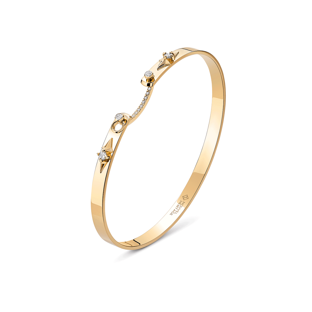 Nouvel Heritage Reverie Mood 18k Yellow Gold Bangle