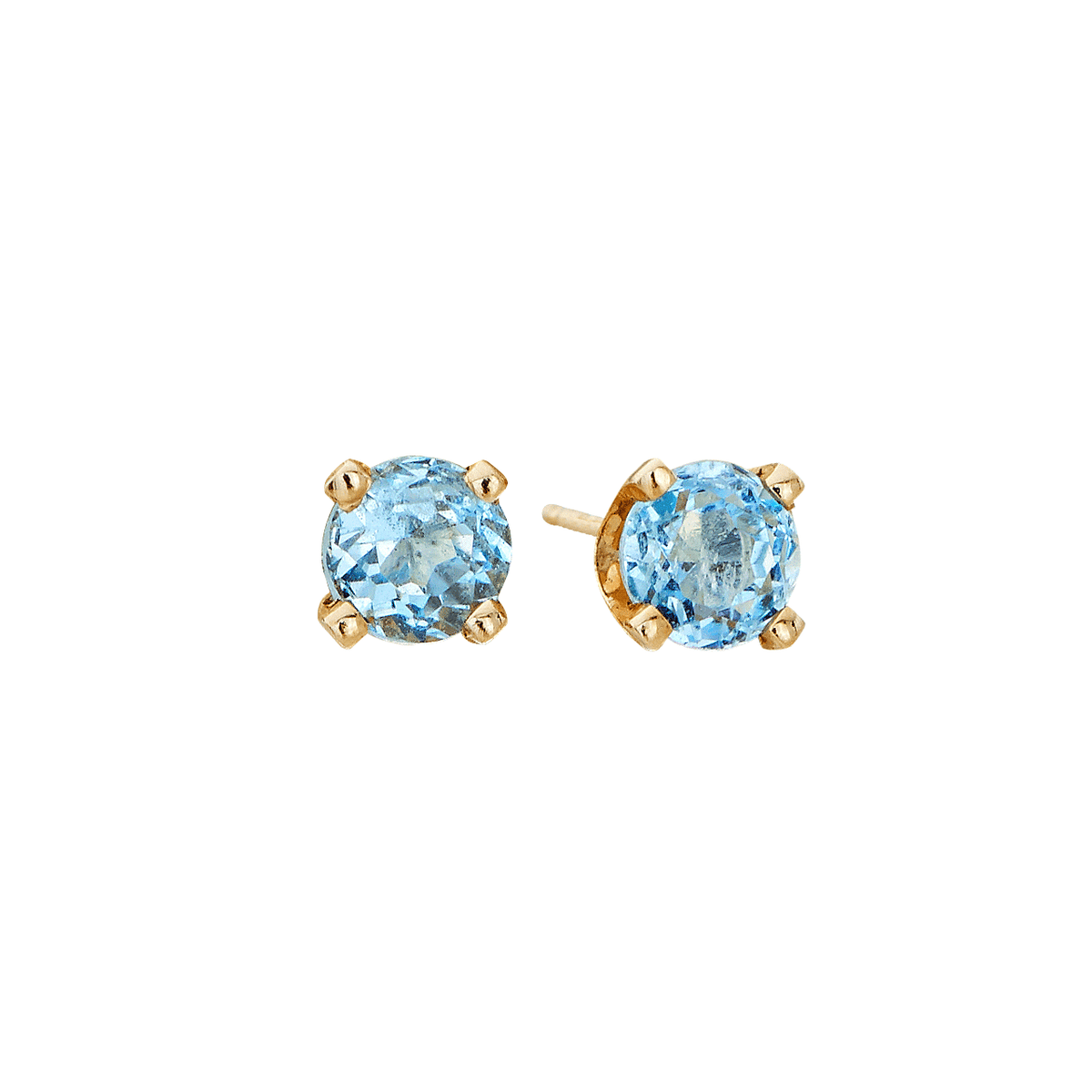 14k 3mm Zircon Birthstone December Stud Earrings