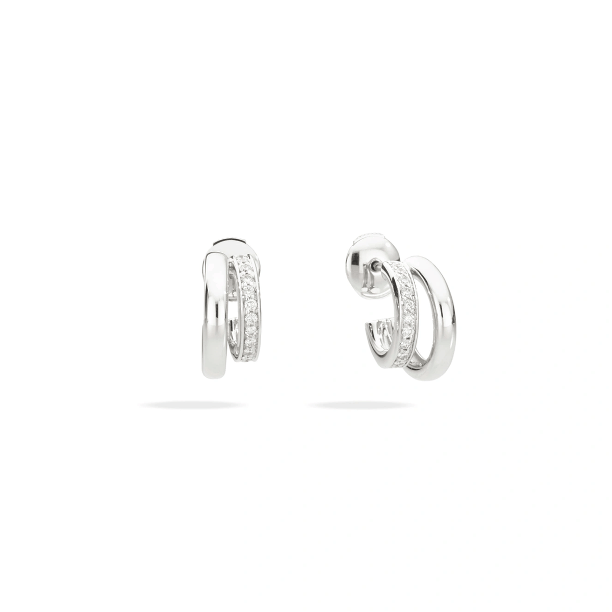 Pomellato Iconica 18k White Gold and Diamond Earrings