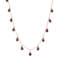 Calypso 14k Gold and Garnet 17 Inch Necklace
