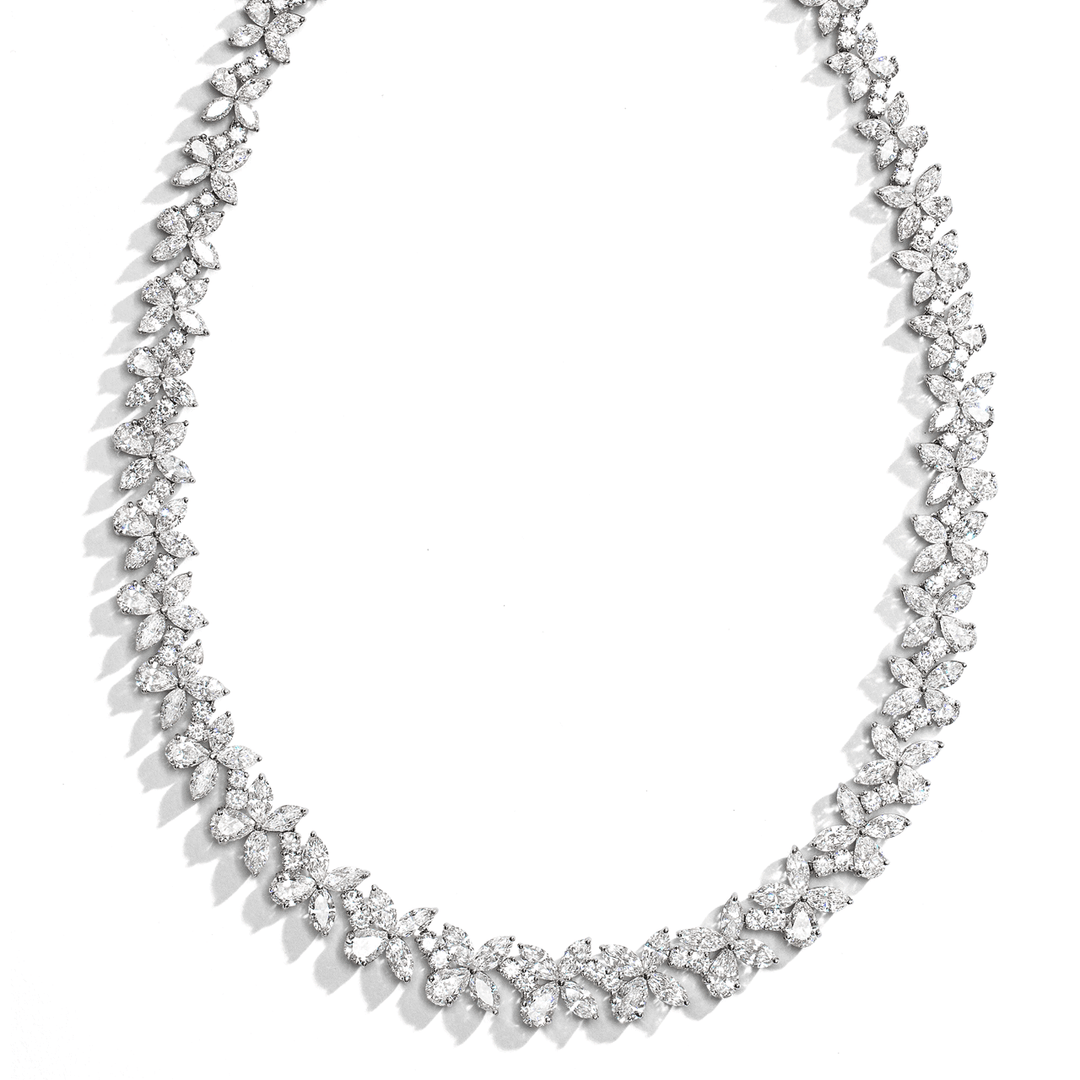 Hamilton Private Reserve Collection Platinum Multi Shape Diamond 18 Inch Necklace