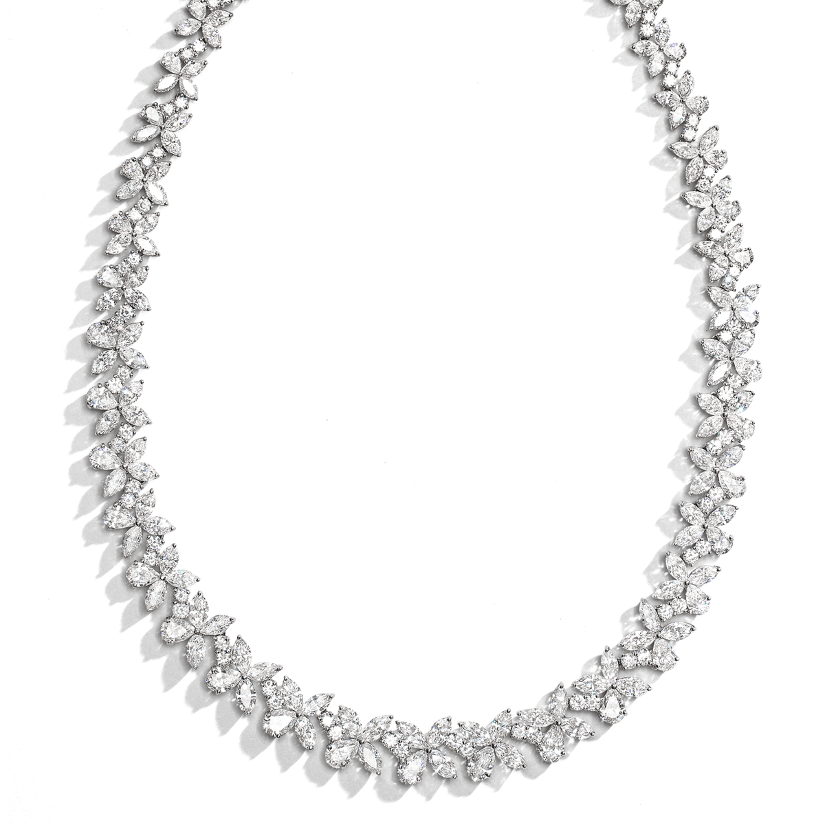 Platinum Multi Shape Diamond Necklace