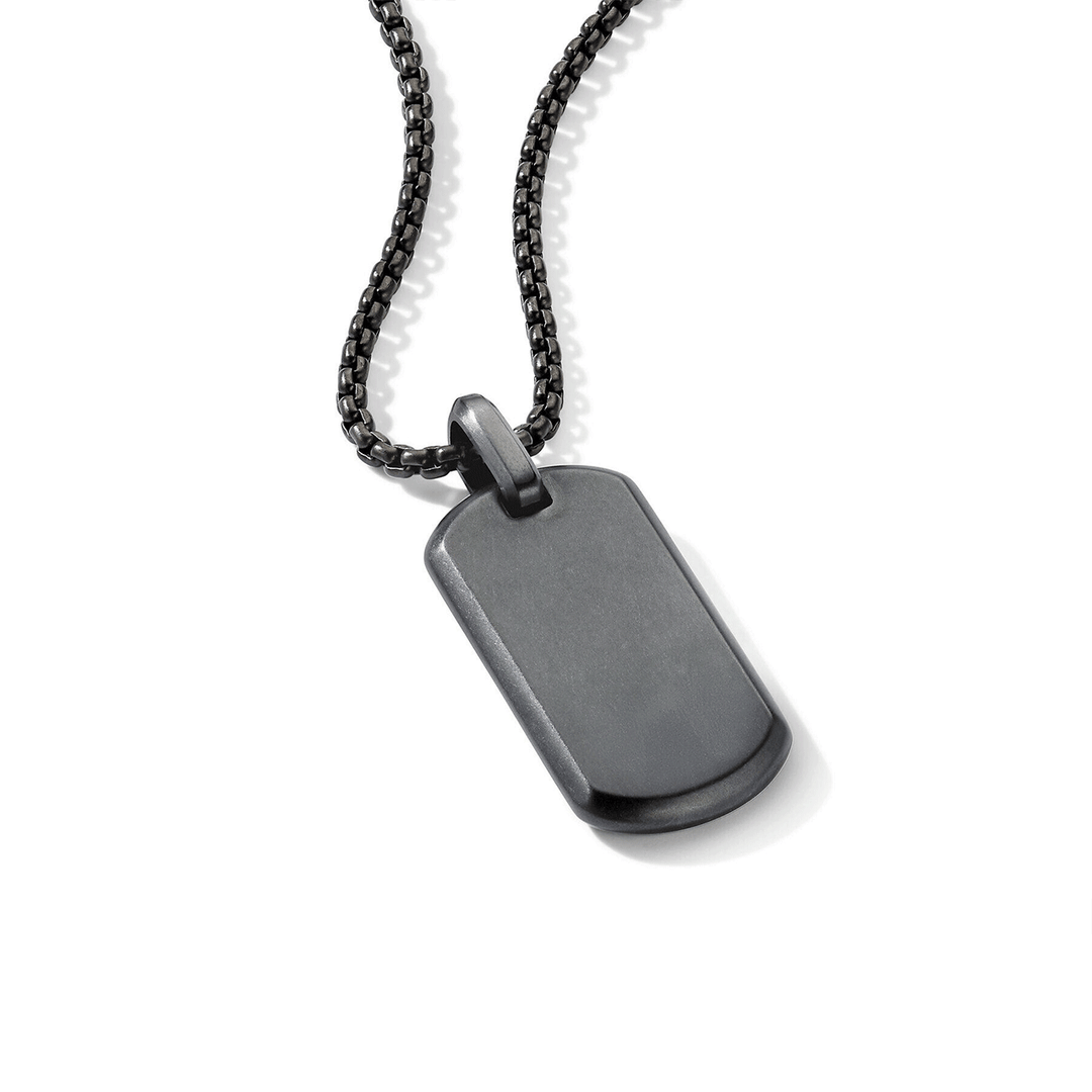 David Yurman Chevron Tag Black Titanium, 35mm