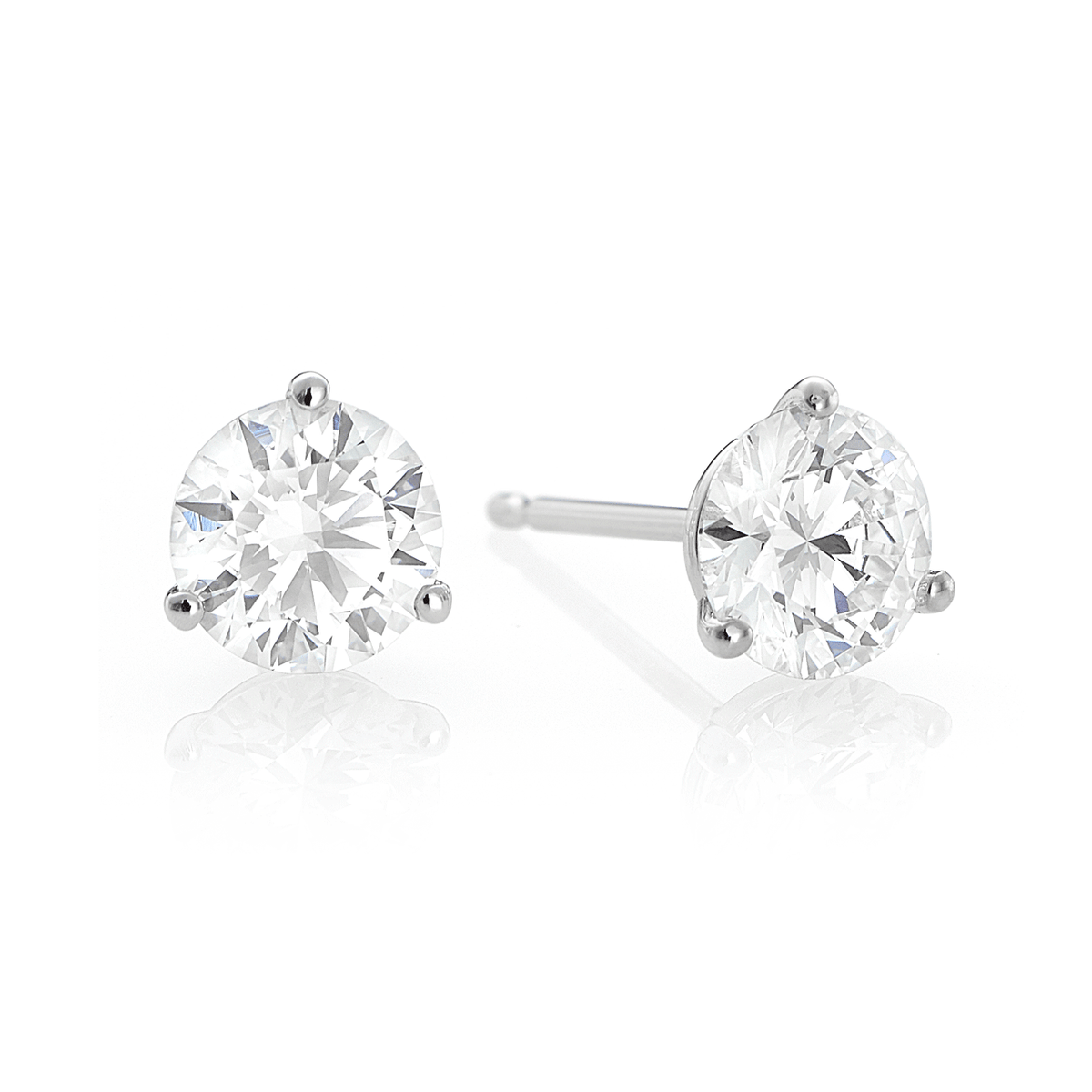 Hamilton Select 14k Gold and 1.00 Total Weight Diamond Studs