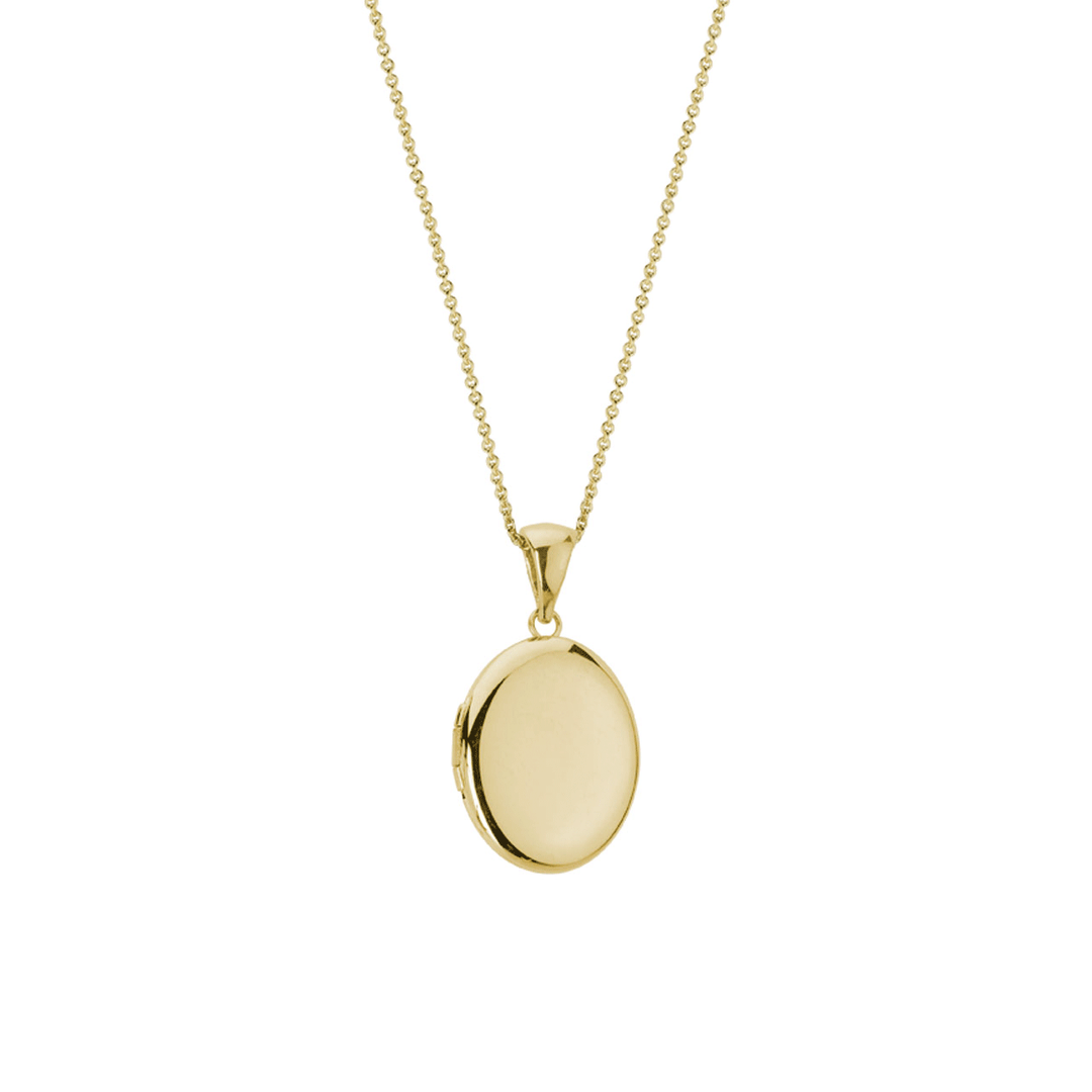 Hamilton Collection Classic Gold 16mm Oval Locket with Chain